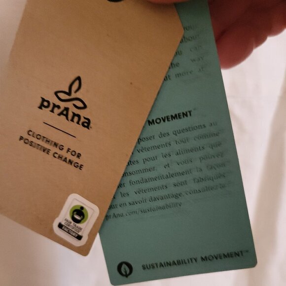 Prana Katya short sleeve top white collared size Small NWT - Picture 10 of 12